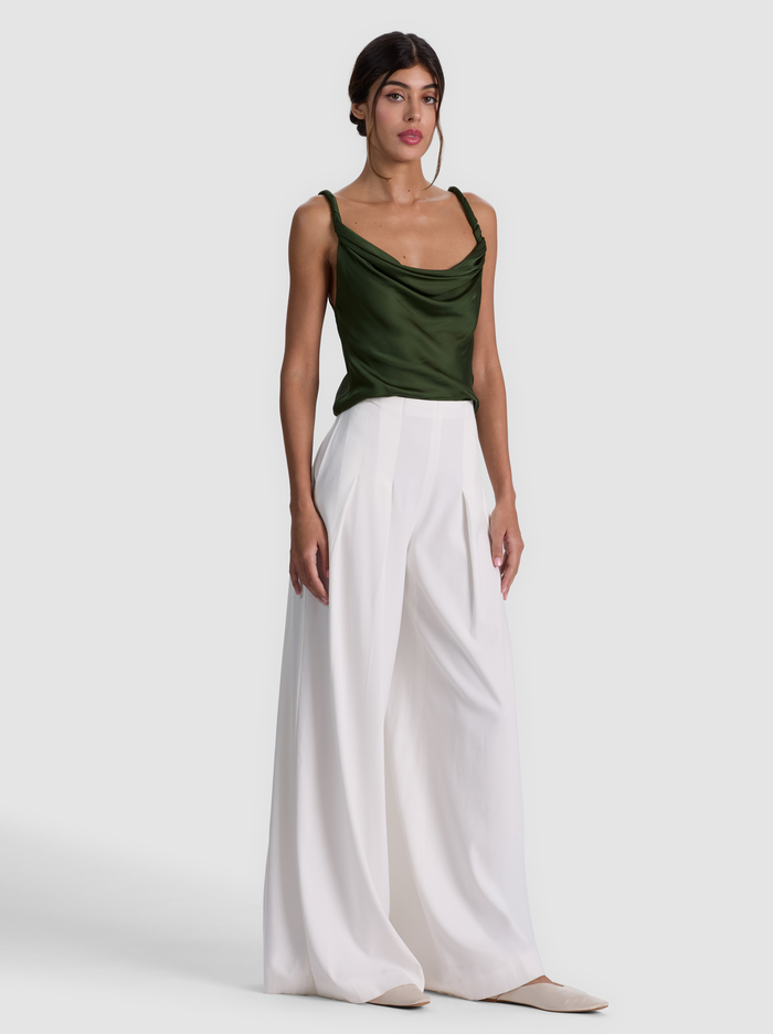 MONIQUE TWIST STRAP TANK - DARK FERN image 1 - ALICE + OLIVIA