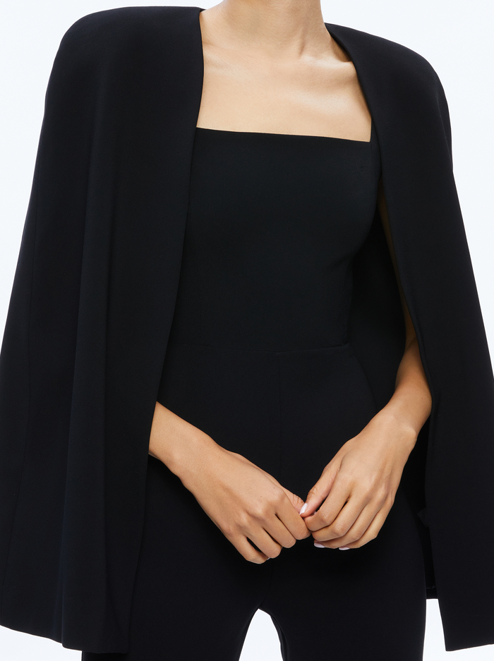 NOVA CAPE JUMPSUIT - BLACK image 4 - Alice And Olivia
