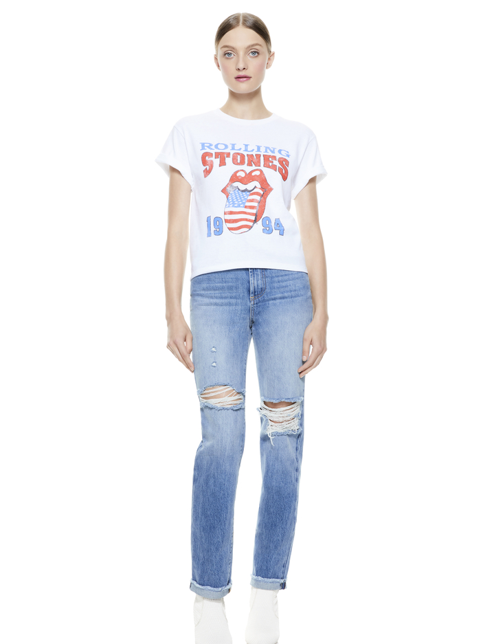 SHIRA TEE - WHITE/MULTI image 4 - Alice And Olivia