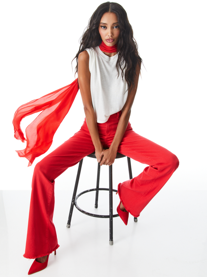 GORGEOUS COIN POCKET JEAN - BRIGHT POPPY image 3 - Alice And Olivia