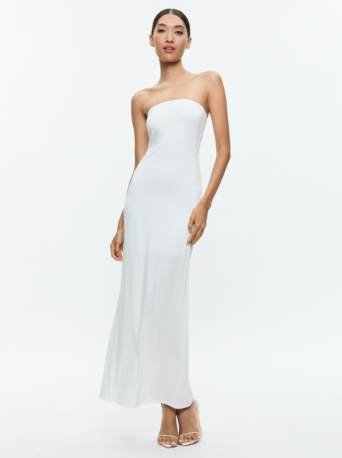 DELORA STRAPLESS MAXI DRESS - OFF WHITE - Alice And Olivia