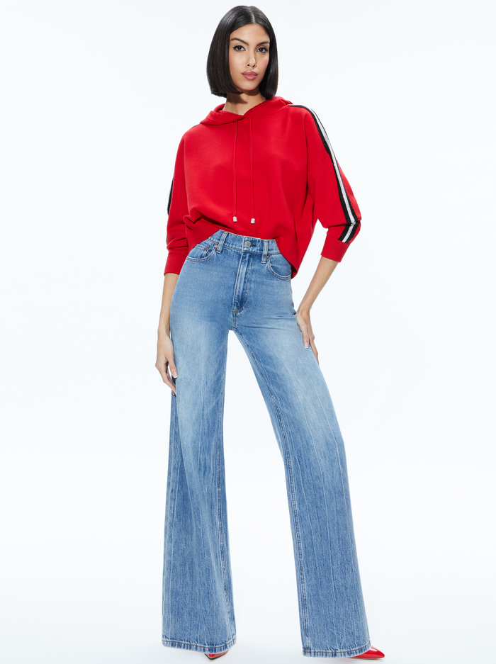 KATERINE OVERSIZED HOODIE - PERFECT RUBY image 2 - Alice And Olivia