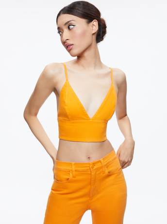 TANGERINE-CARLI DENIM BRA TOP