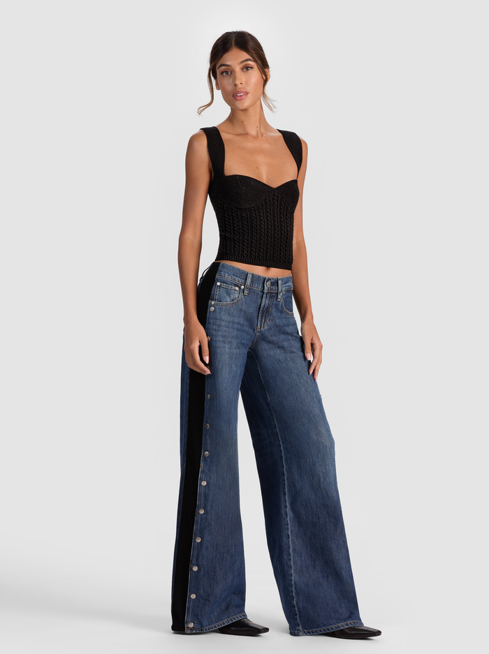 ADRIANNA KNIT CORSET - BLACK image 4 - Alice And Olivia