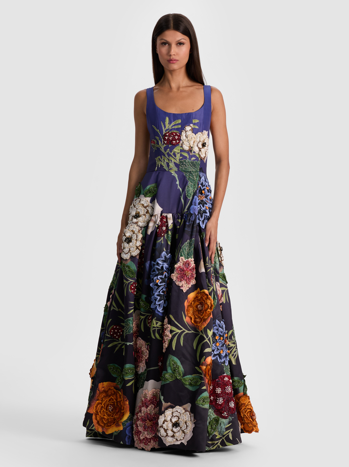 MAXINE EMBELLISHED GOWN - MAGIC GARDEN GRADIENT image 3 - Alice And Olivia