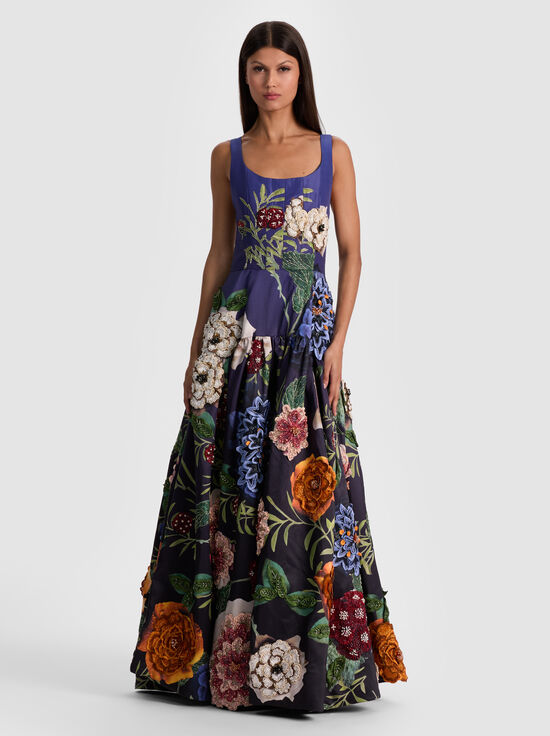 MAGIC GARDEN GRADIENT-MAXINE EMBELLISHED GOWN