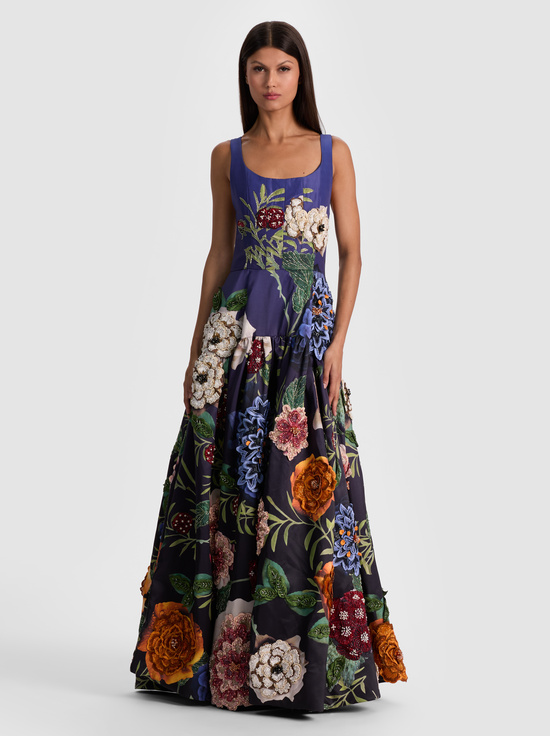 MAGIC GARDEN GRADIENT-MAXINE EMBELLISHED GOWN