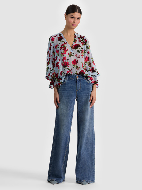 AMERICAN BEAUTY CAROLINA BLUE-MORANNE BLOUSE