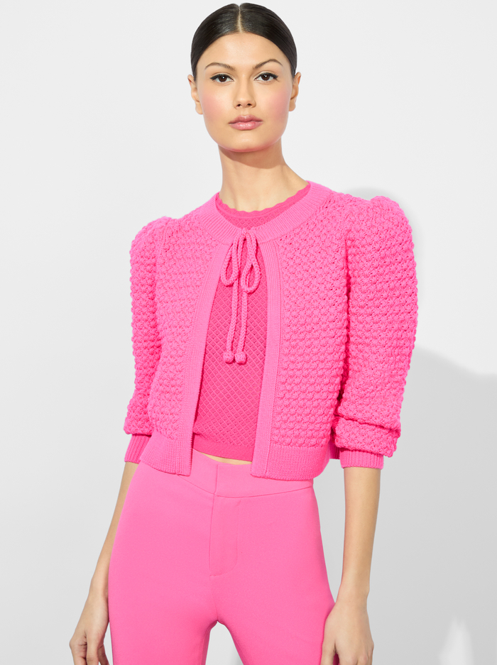 KITTY CARDIGAN - WILD PINK - Alice And Olivia