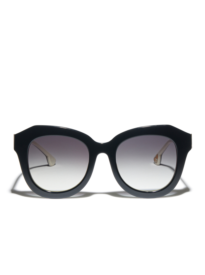 FRANK SUNGLASSES - BLACK/WHITE - Alice And Olivia