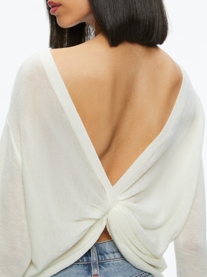 AKERS REVERSIBLE PULLOVER - ECRU image 3 - Alice And Olivia