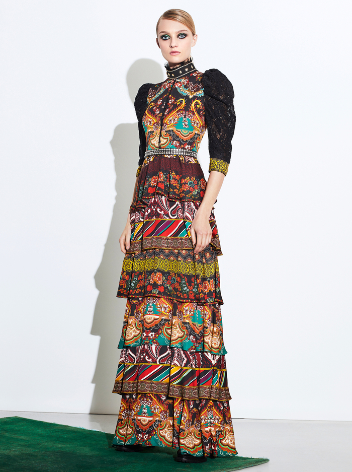 WILHEMINA TIERED MAXI DRESS - SPELLBOUND MULTI/BLACK image 6 - ALICE + OLIVIA