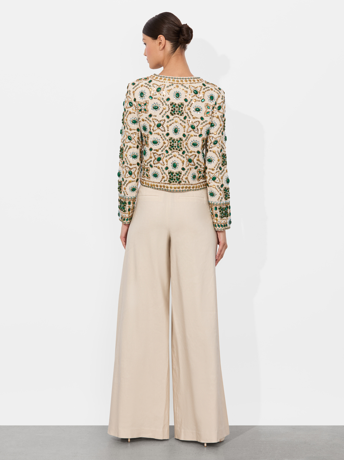 KIDMAN EMBELLISHED TWEED JACKET - OFF WHITE MULTI image 3 - Alice And Olivia