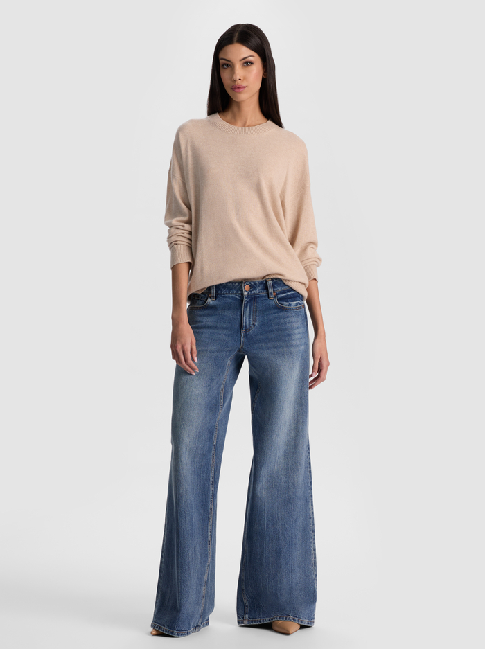 LAURA CASHMERE PULLOVER - OATMEAL HEATHER image 1 - ALICE + OLIVIA