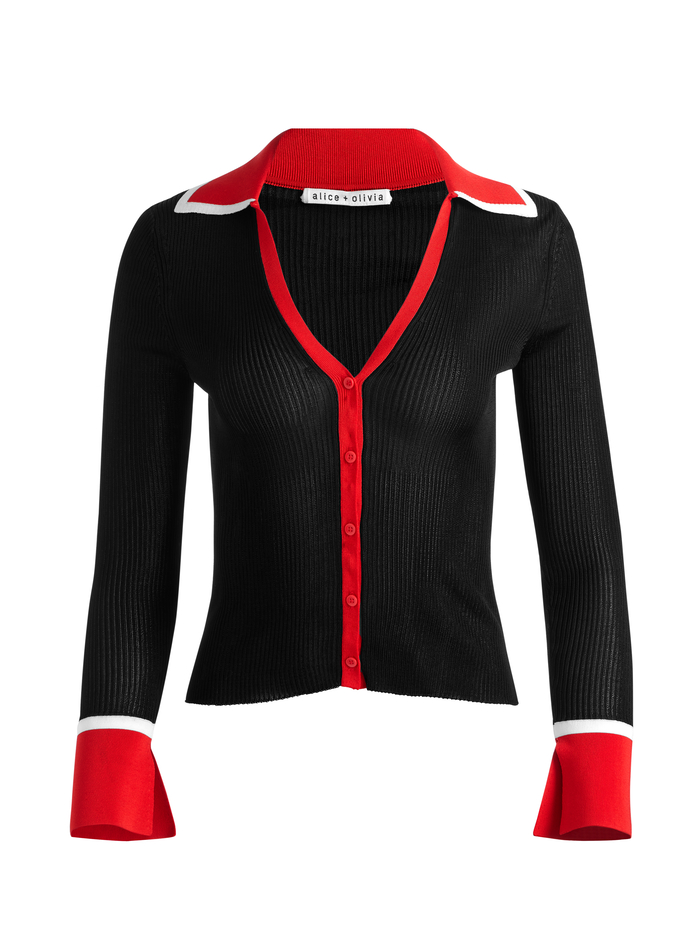 NEALIE CARDIGAN - BLACK/MULTI image 5 - Alice And Olivia