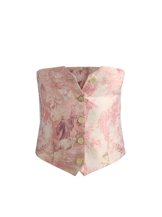 ENGLISH ROSE TOILE-KELCEY STRAPLESS VEST