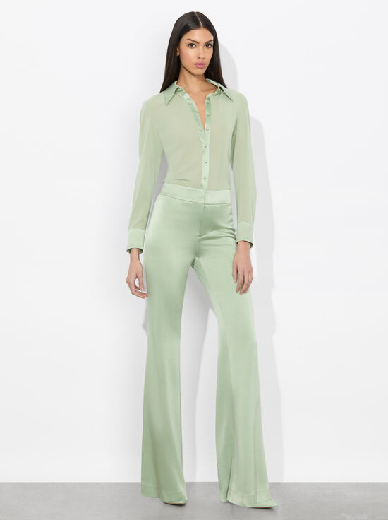 SAGE-WILLA 70S COLLAR SILK BLOUSE