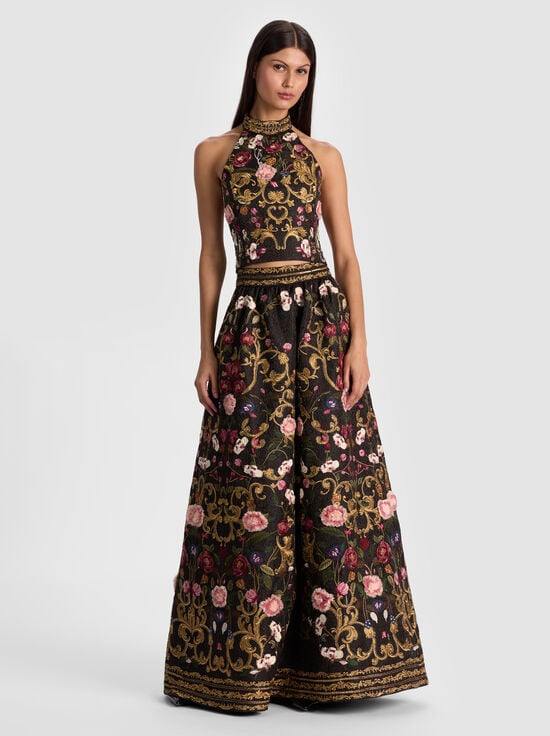 EVERMINE-GATZ EMBELLISHED CROP TOP