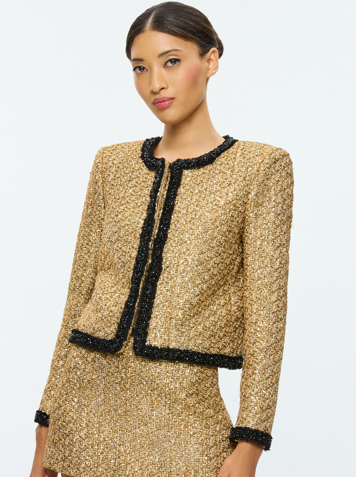 LANDON JACKET - GOLD - Alice And Olivia
