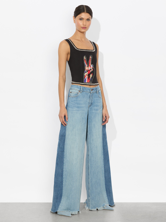 BLACK MULTI-BRESLIN BAND TEE CORSET