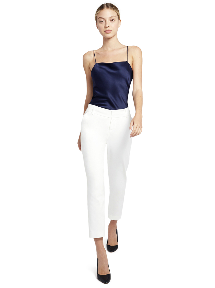 Stacey Slim Trouser In White | Alice And Olivia