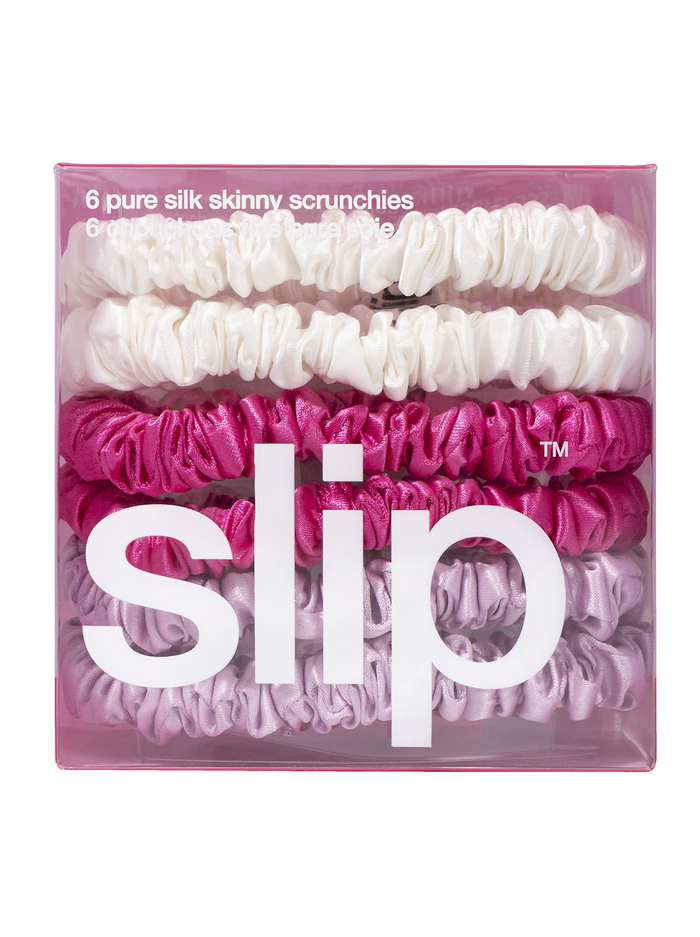 A+O X SLIP SILK SKINNY SCRUNCHIE SET - MULTI image 1 - Alice And Olivia
