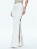 MARILYNN EMBELLISHED MAXI SKIRT - OFF WHITE