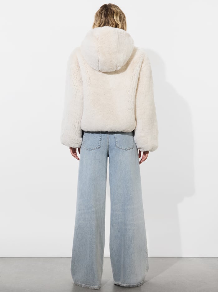 ROWE FAUX FUR BOMBER - OFF WHITE image 2 - Alice And Olivia