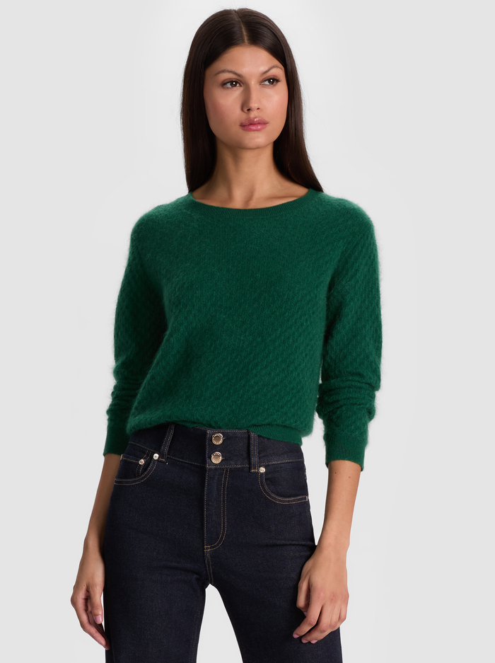 CAROLEE CASHMERE PULLOVER - GREEN MYSTIQUE - Alice And Olivia