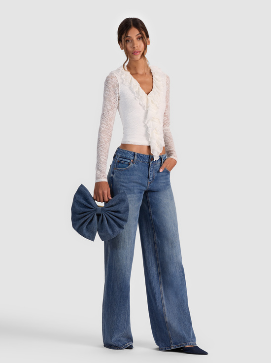 BROOKLYN BLUE-RAVEN BOW BAG