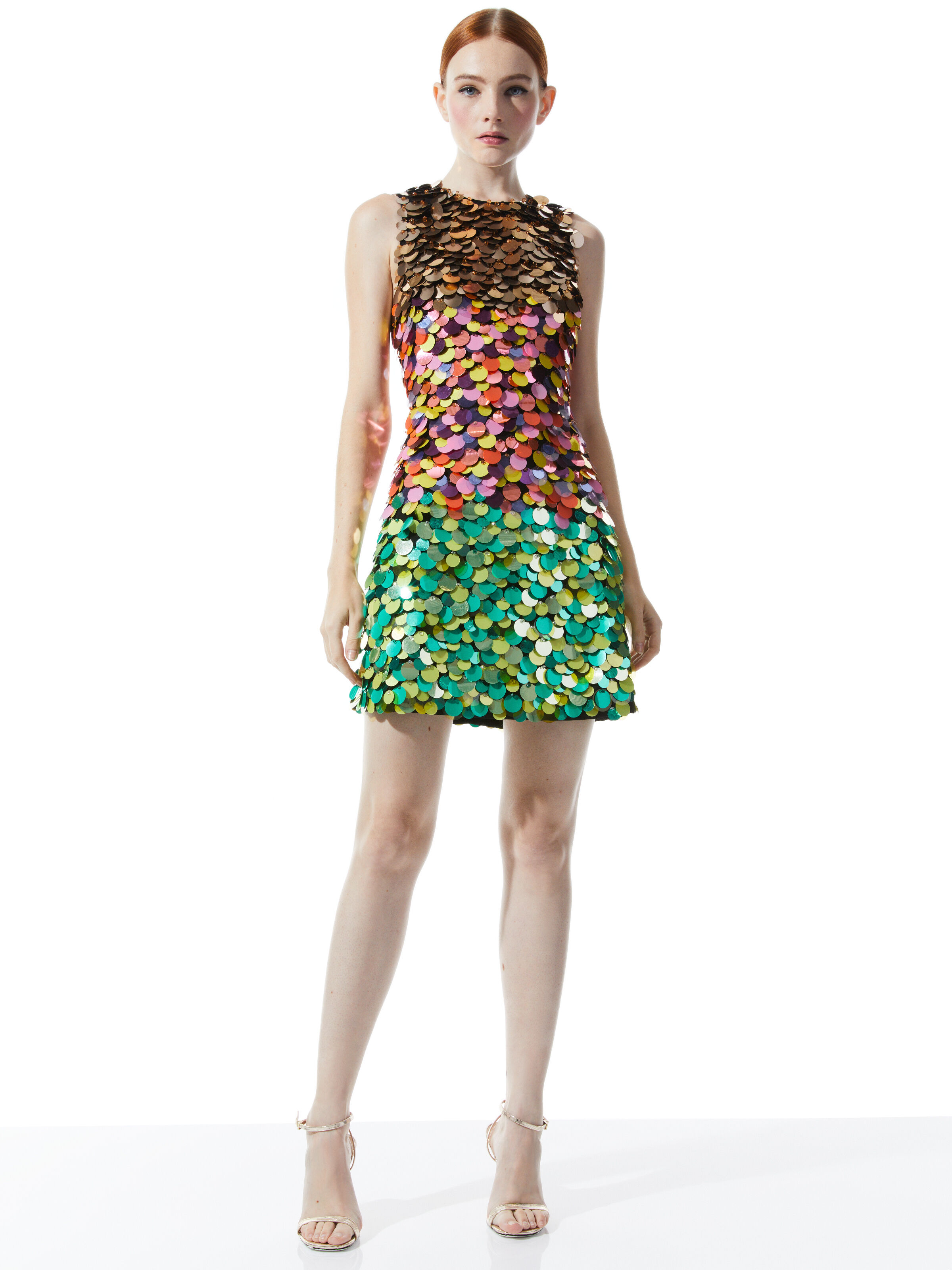 Clyde Embellished Shift Dress In Multi Alice Olivia
