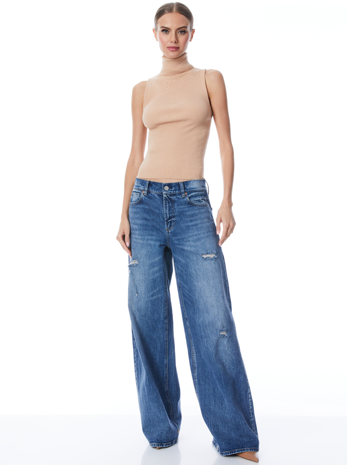 DARCEY TANK - ALMOND image 2 - Alice And Olivia