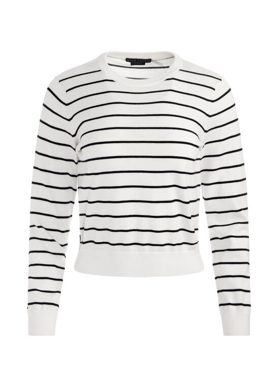 SOFT WHITE/BLACK-CAROLANN SHRUNKEN PULLOVER