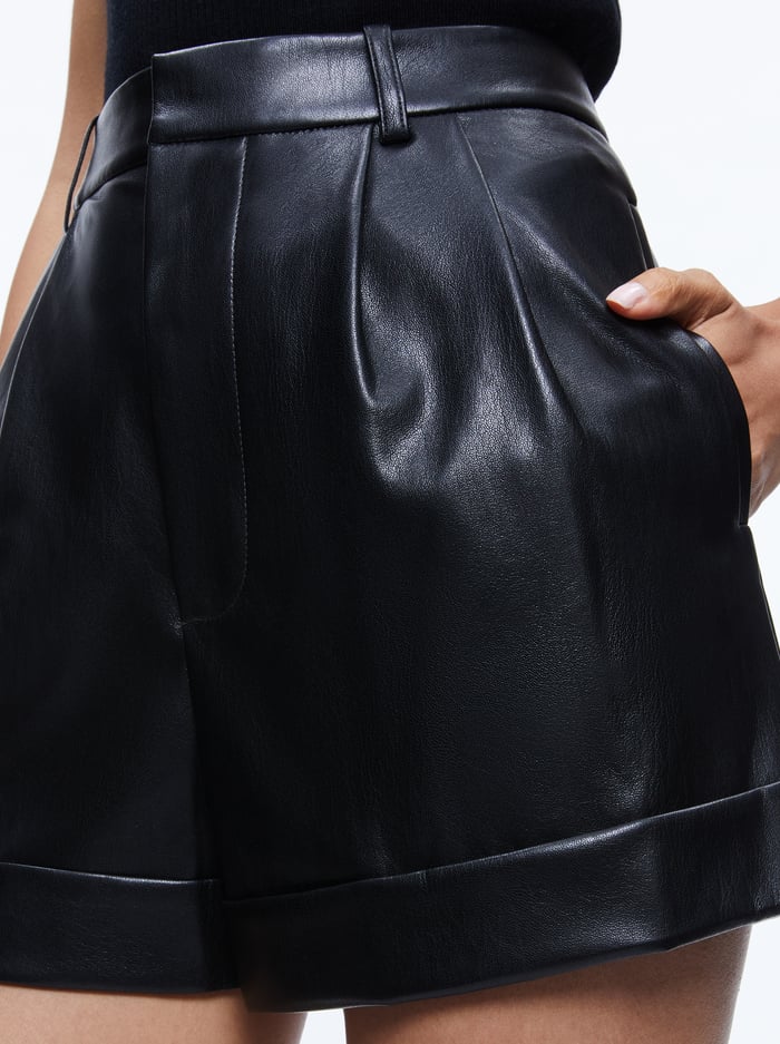 CONRY VEGAN SHORT - BLACK image 3 - Alice And Olivia