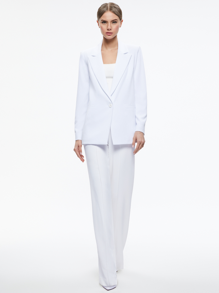 DENNY BOYFRIEND BLAZER - WHITE image 2 - ALICE + OLIVIA