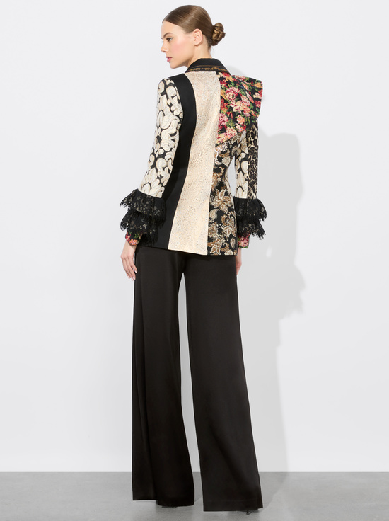 MULTI-FAIE MIXED MEDIA BLAZER