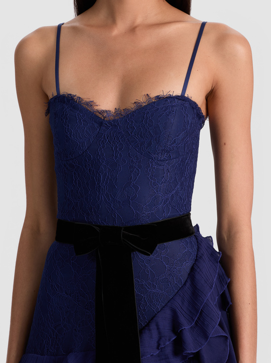 MIDNIGHT BLUE-MILLA LACE MAXI DRESS