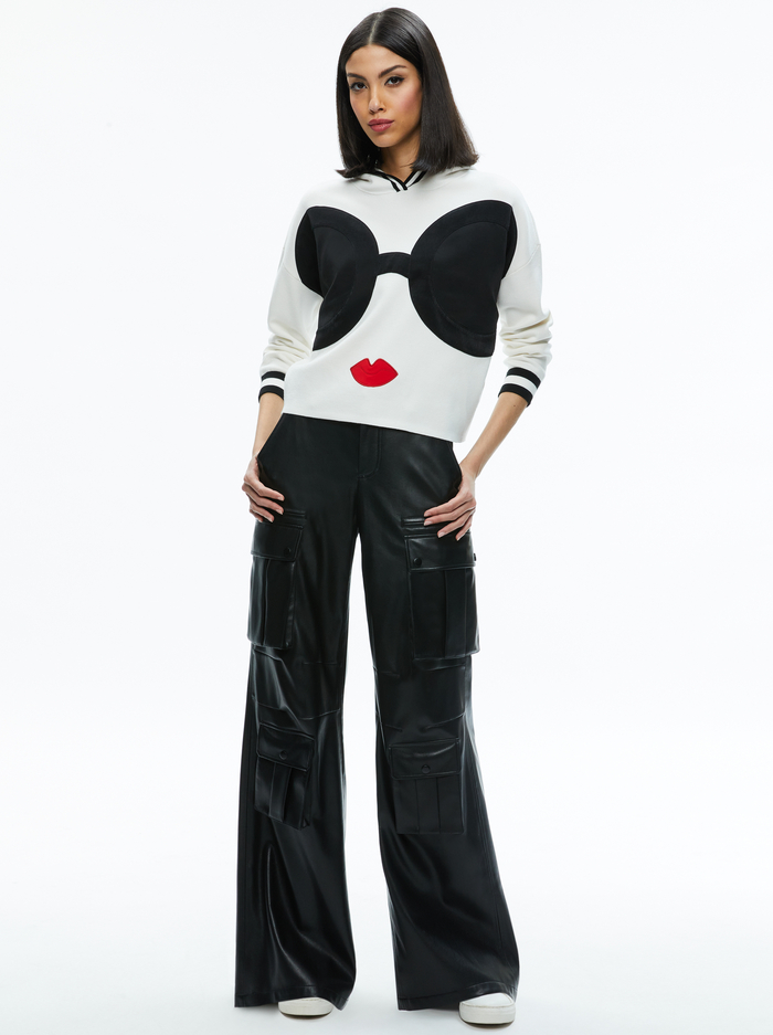 OSCAR STACEFACE HOODIE - SOFT WHITE image 1 - Alice And Olivia