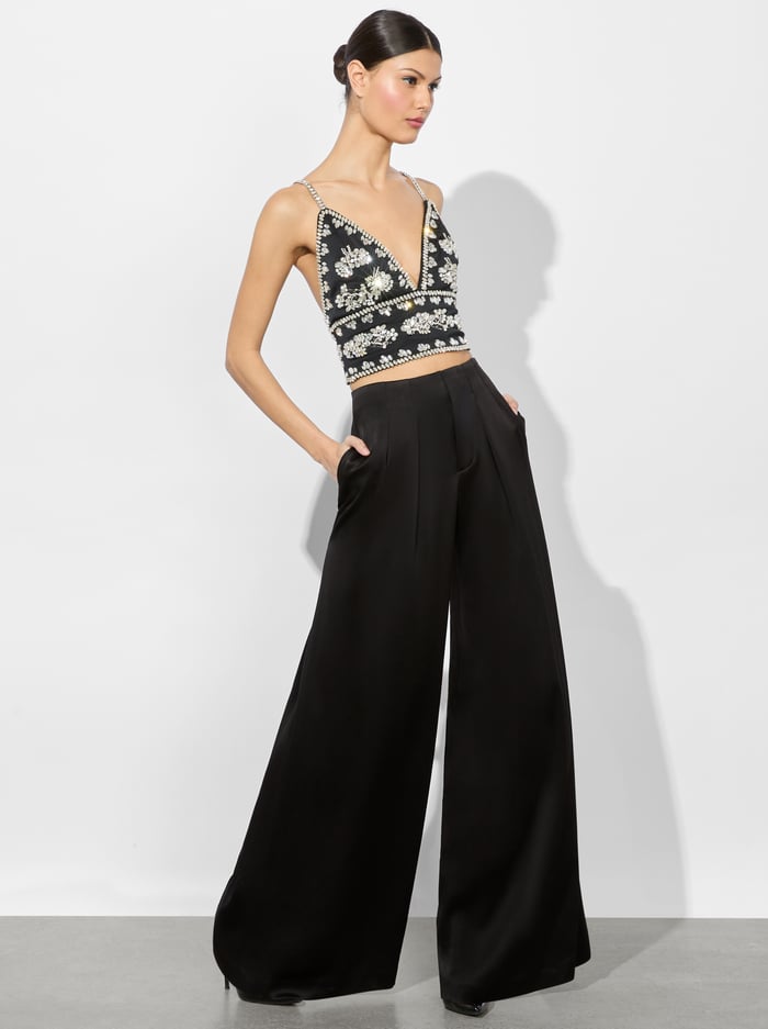 CARLI EMBELLISHED BRA TOP - BLACK image 5 - Alice And Olivia