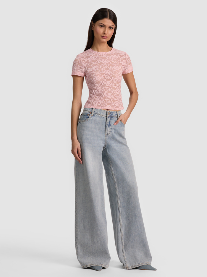 TESS TEE - ENGLISH ROSE image 4 - ALICE + OLIVIA