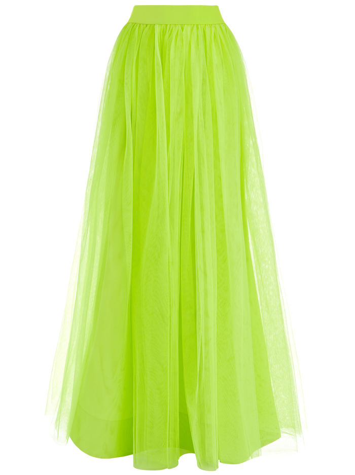 CATRINA MAXI GOWN SKIRT - LIME PUNCH image 5 - Alice And Olivia