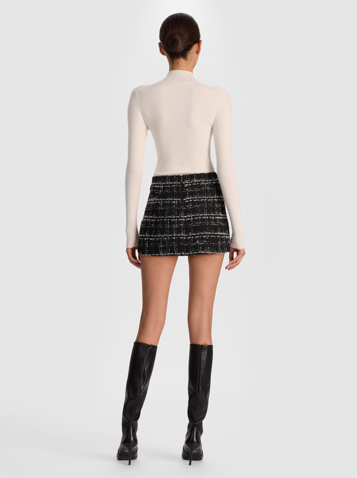 ROBERTA RIBBED TURTLENECK - ECRU image 2 - Alice And Olivia