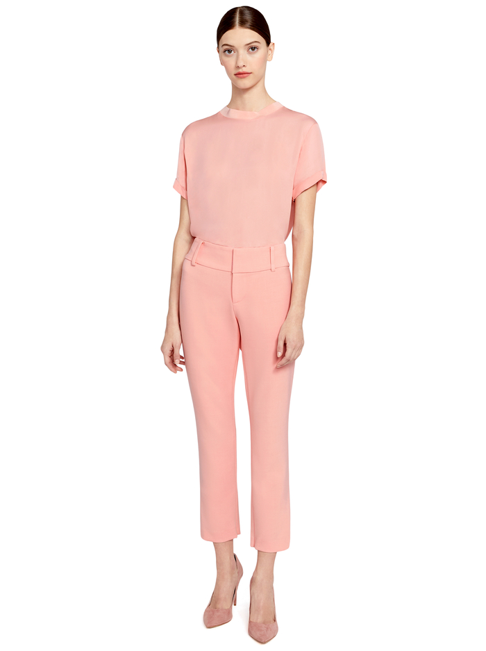 JANN ROLL SLEEVE BOXY TEE - BLUSH image 4 - Alice And Olivia