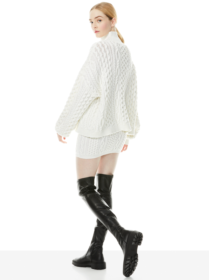 KENNY OVERSIZED TURTLENECK PULLOVER - SOFT WHITE image 1 - Alice And Olivia