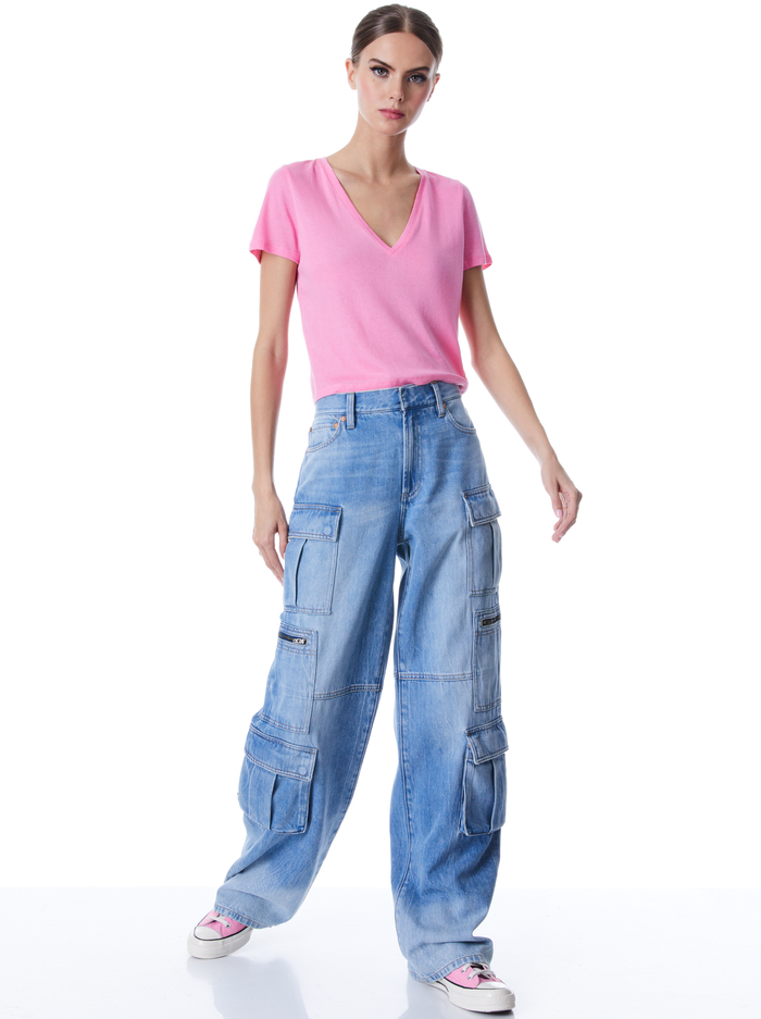 CINDY CROPPED TEE - PRIMROSE image 4 - Alice And Olivia