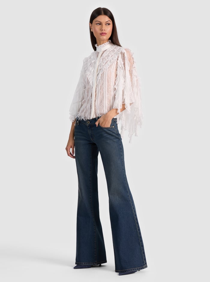 RHEBA LACE TOP - OFF WHITE image 4 - Alice And Olivia