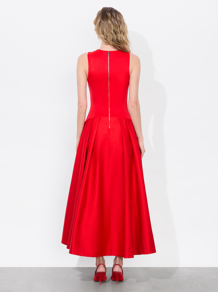 ADLEY DROP WAIST MIDI DRESS - BRIGHT RUBY image 2 - Alice And Olivia