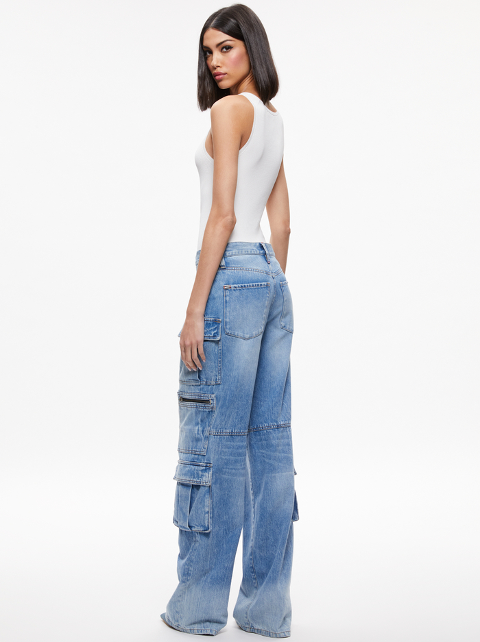 AMBERLY SCOOP NECK RIBBED TANK - SOFT WHITE image 1 - ALICE + OLIVIA