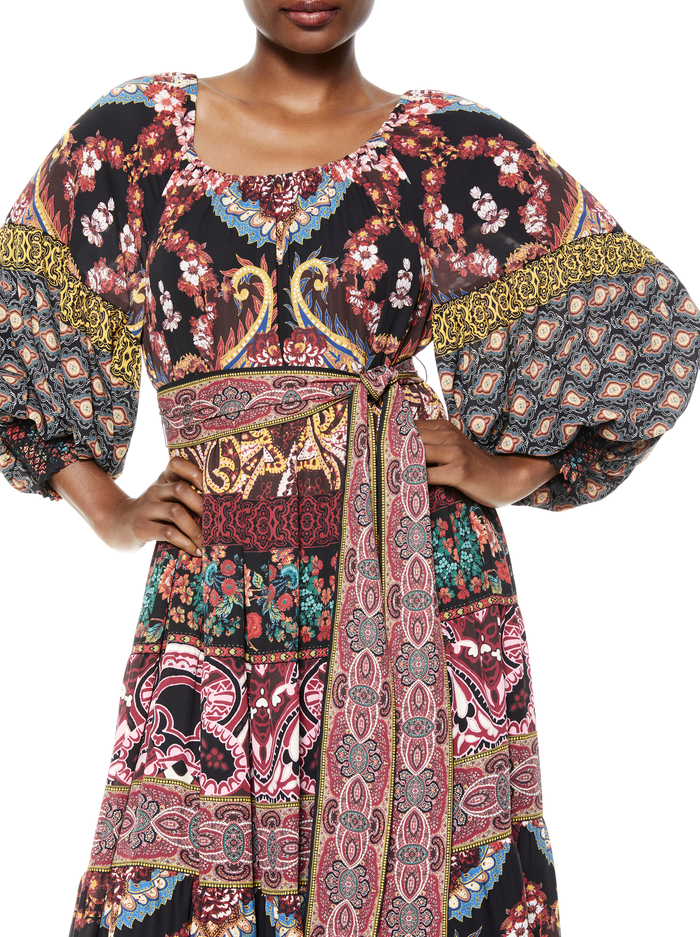 CELEMENTINA TIERED MAXI DRESS - SPELLBOUND MULTI image 3 - Alice And Olivia