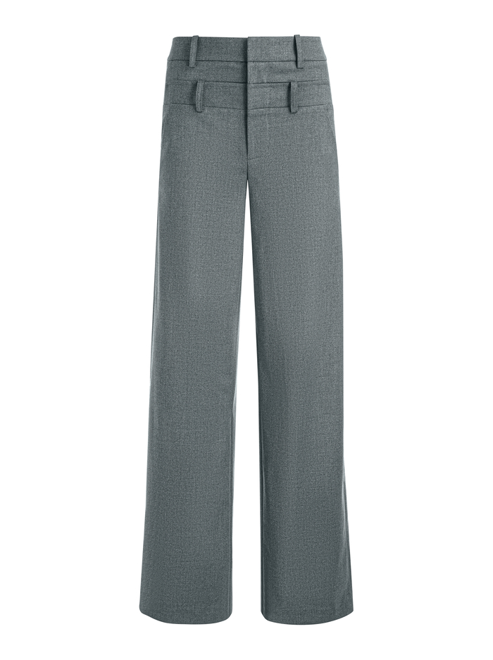 ASPEN DOUBLE WAIST PANT - SHADOW GREY MELANGE image 5 - Alice And Olivia